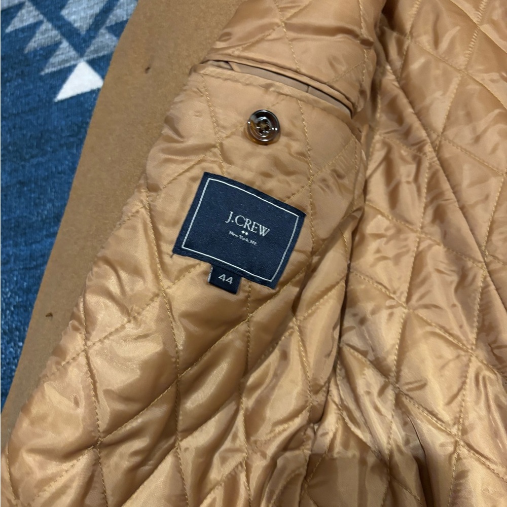 Men's Camel J.Crew Topcoat - Picture 6 of 8